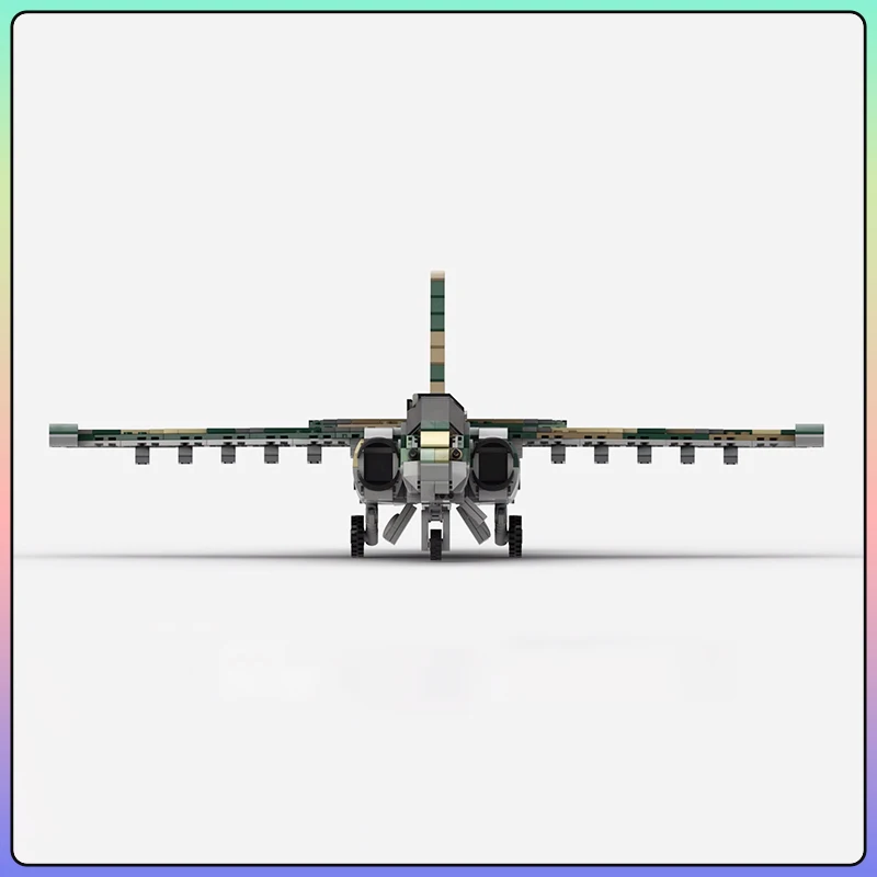 MOC Guerra Militare Sukhoi Su-25 Frogfoot 1:34 Bilancia Combattenti Building Block Modello Collezione di Mattoni Set FAI DA TE Giocattoli Per Bambini Regali