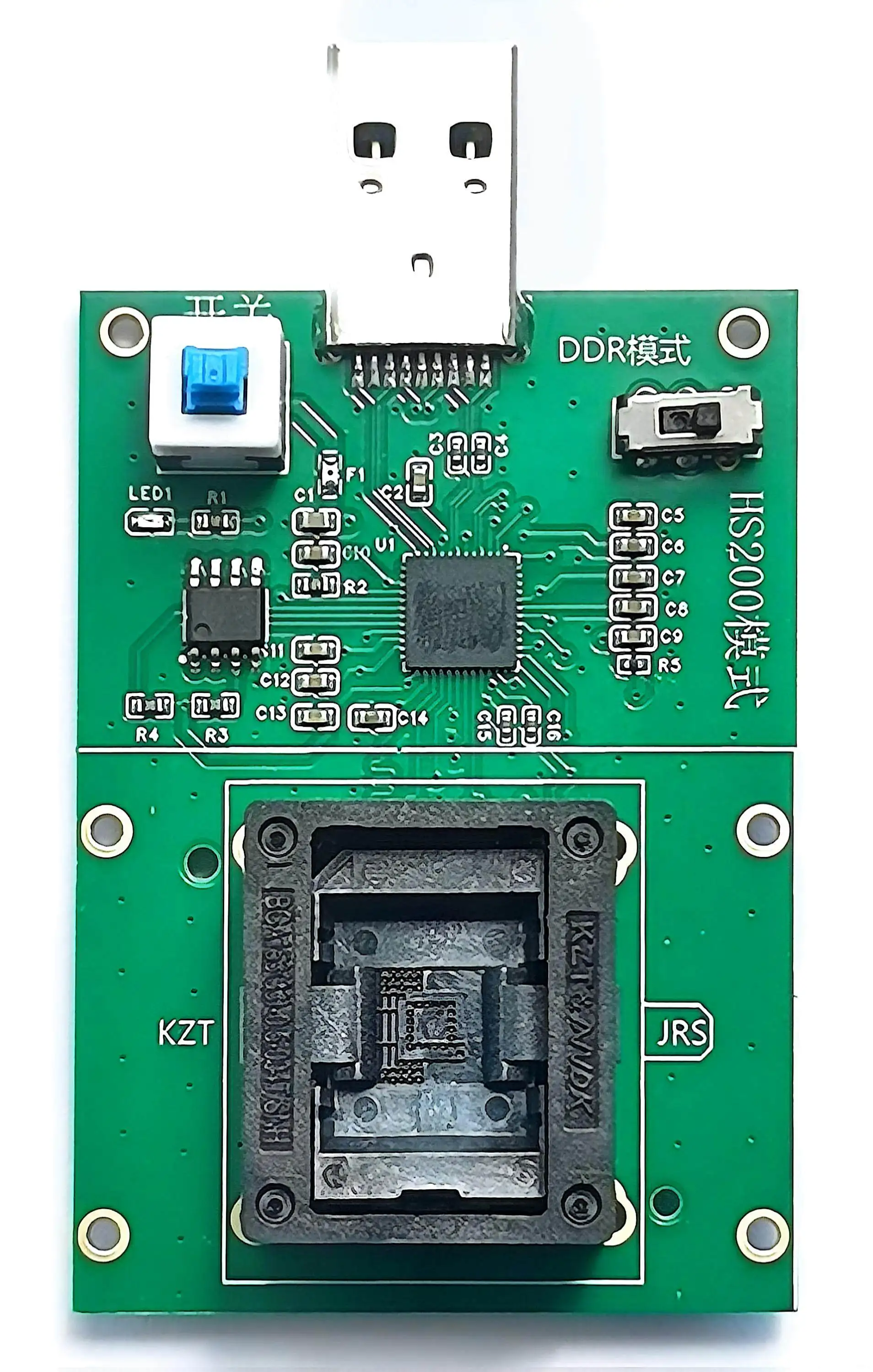 EMMC Test Socket, High-speed Read/write, BGA153 to USB 3.1 Conversion, Plugs Directly into Your Computer for Immediate Access.