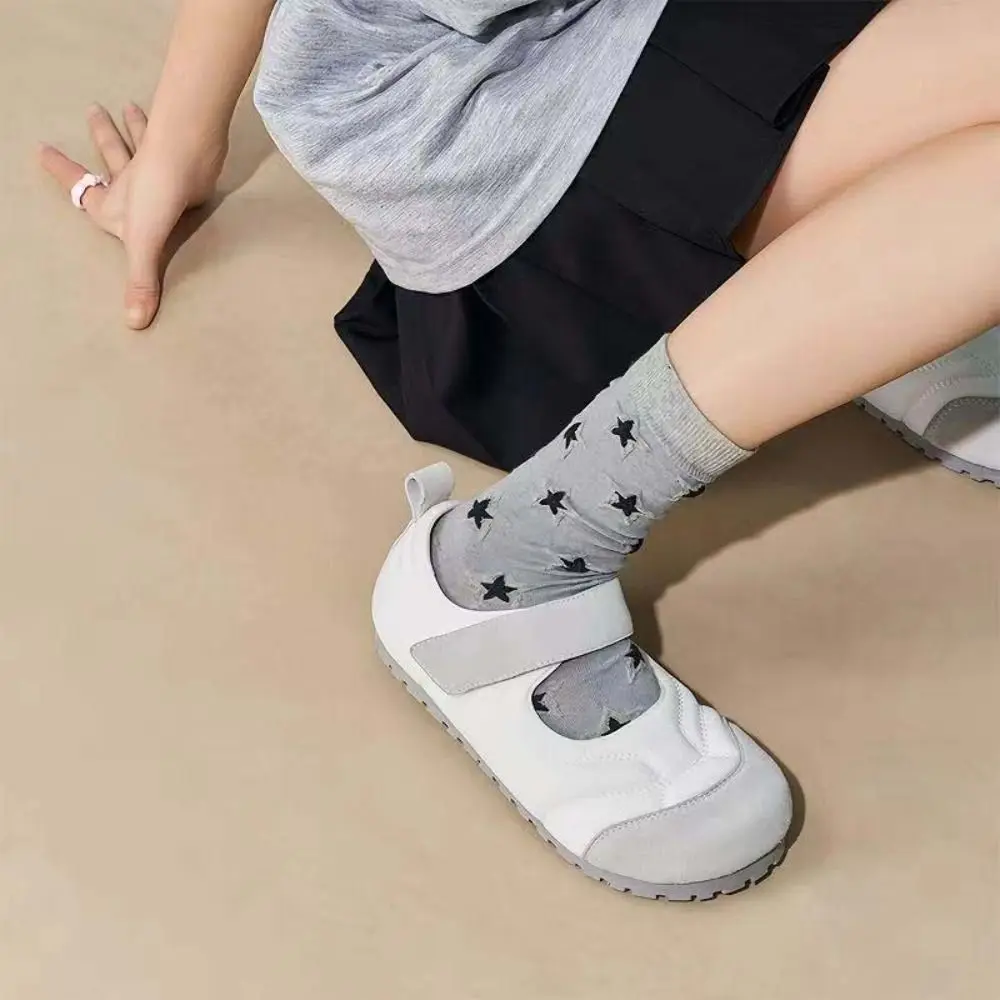 Knitted Y2k Mid Tube Star Socks Fashion Three-dimensional Elastic Summer Star Cotton Socks Korean Non-Slip School