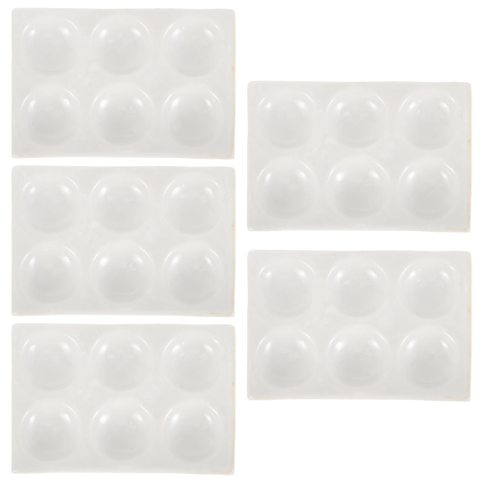 5 pcs Porcelain Spot Plate Ceramic Spotting Reaction Plate Chemical Testing Spot Plate for Laboratory (6 Holes)