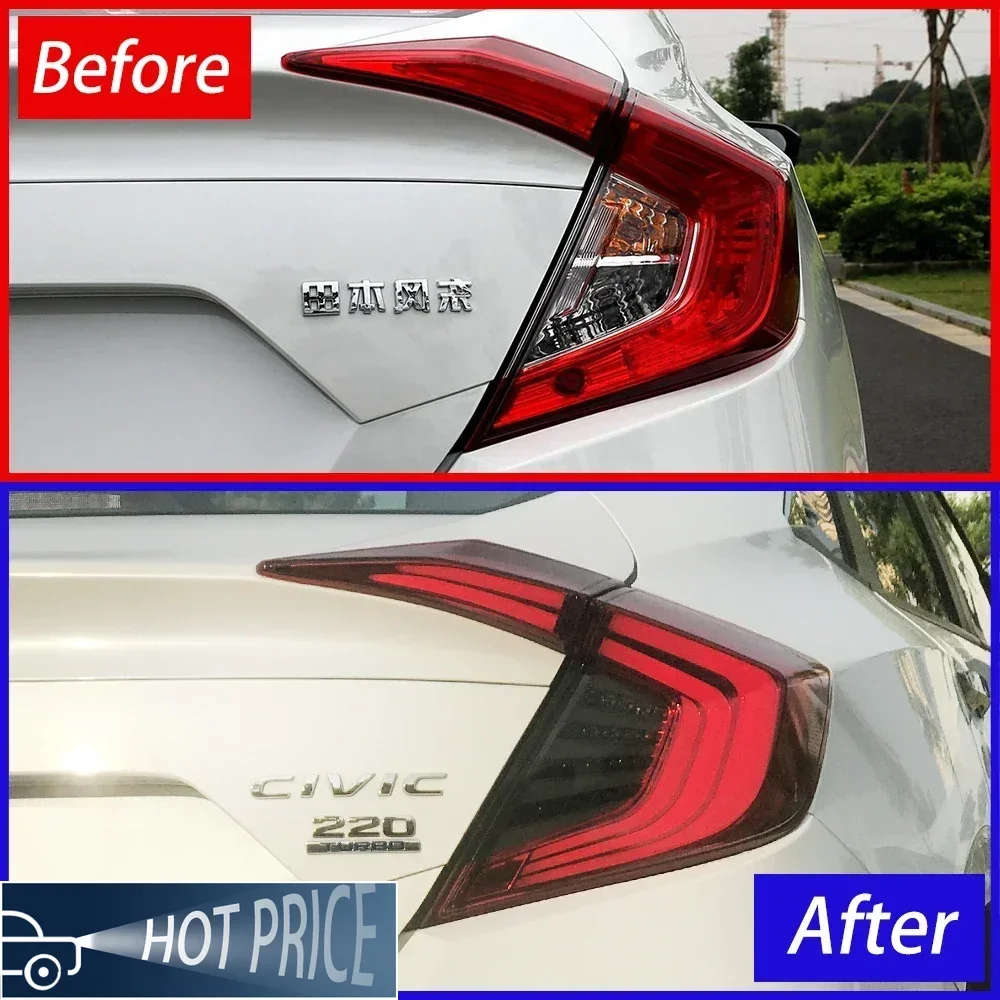 For Honda Civic X 10th FC FK7 FK8 2016-2021 Car Taillights Assembly Upgrade LED Dynamic Through Tail Light Tool Accessories