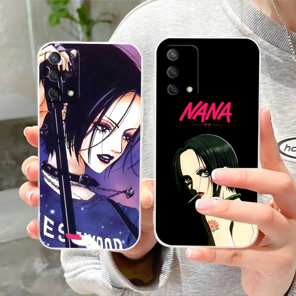 Clear Phone Case For OPPO A98 A97 A96 A95 A94 A93 A92S A74 A72 A57 A55 A54 A53 A32 A17 4G 5G Case Nana Osaki on Purple Tie Dye