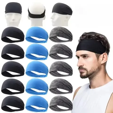 Elastic Sports Headbands Sweat Absorption Headdress Quick Dry Workout Headband Anti-slip Breathable Sweatbands for Yoga Running