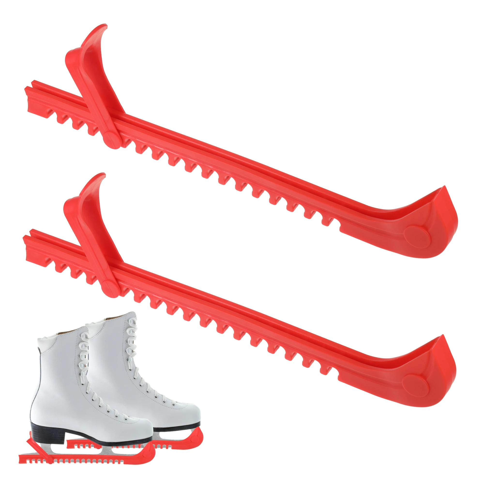 2pcs Plastic Quick And Easy Blade Maintenance Easy To Install Ice Skate Guards For Protection