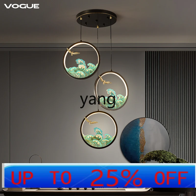 

LH New Chinese Restaurant Decorative Enamel Landscape Long Bar Counter Tea Room Ornament All Copper