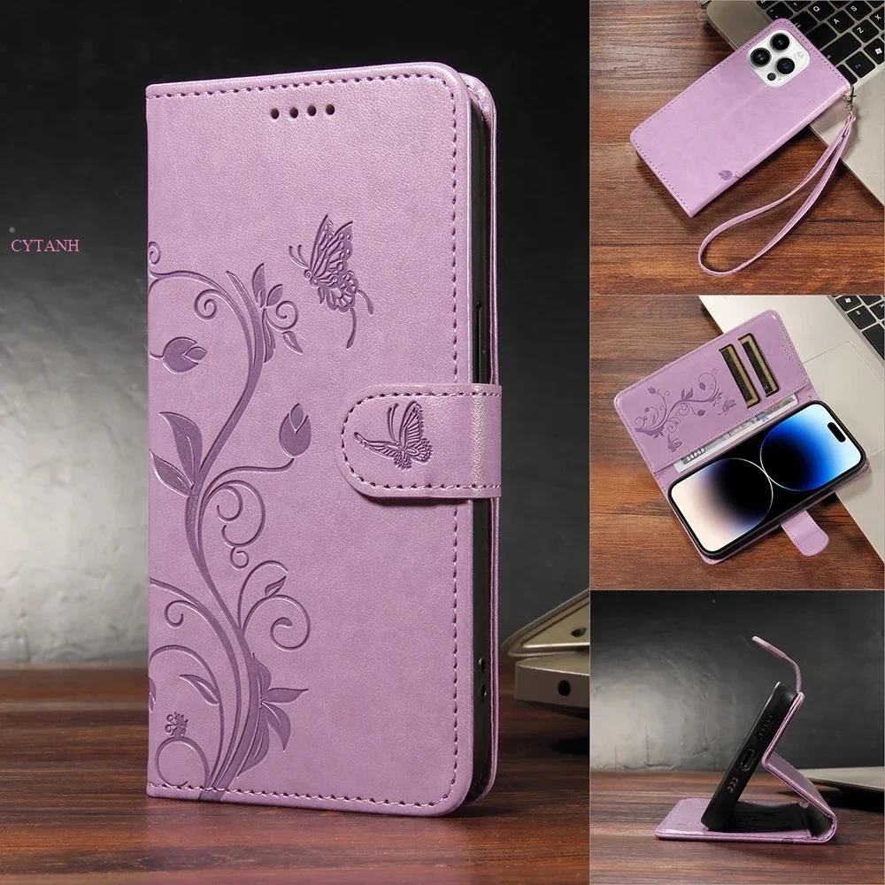 Etui Cute Apricot Blossom Tree Case dla Samsung Galaxy A51 A52 A52S A53 A54 A55 A70 A71 A73 5G Card Wallet Phone Protect Capa