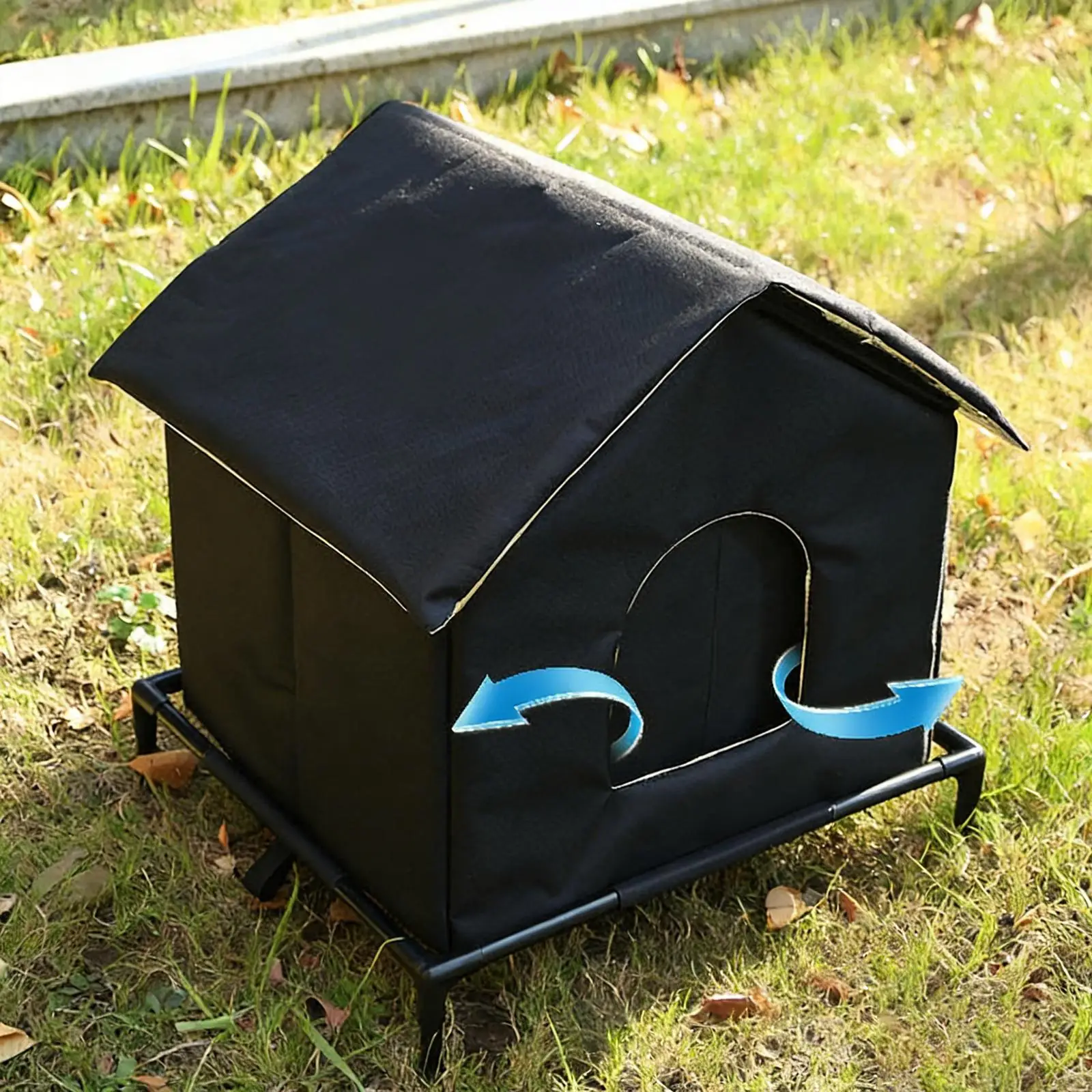 Feral Cat Shelter Thickened Outdoor House with Thermal Insulation for Outdoor Cats Enclosure Spacious Windproof Design