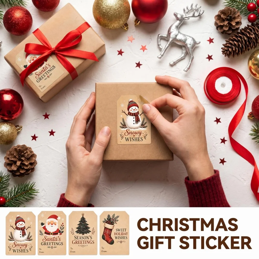 Large Christmas Gift Label Stickers — product detail 3