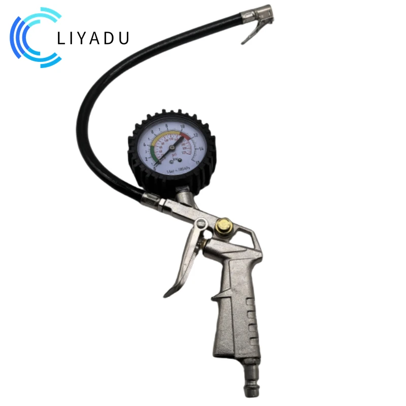 High Precision compressor pressure gauge Tyre inflation gun with pressure gauge For Car Motorcycle SUV  with high pressure air