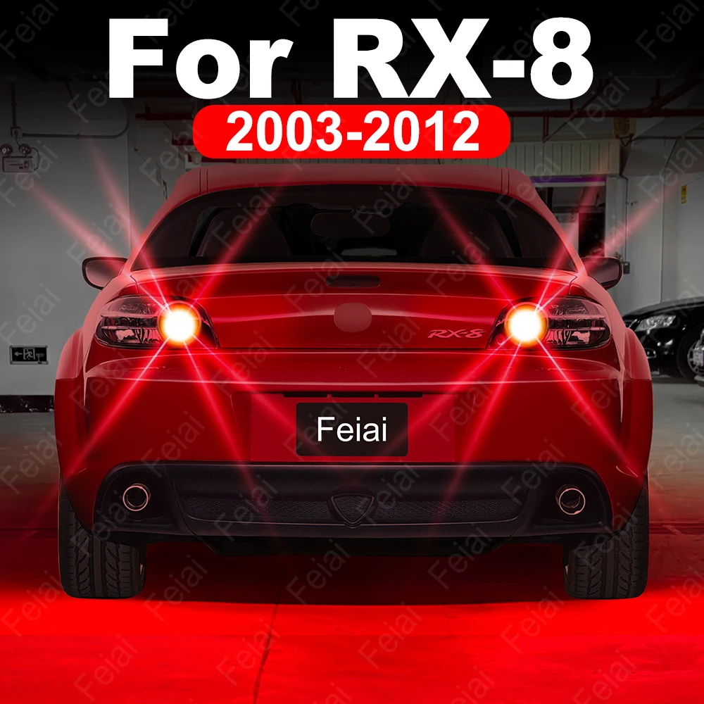 LED Brake Lights Stop Light Bulb For Mazda RX-8 RX8 2003 2004 2005 2006 2007 2008 2009 2010 2011 2012 LED Strobe Flash Red Bulbs