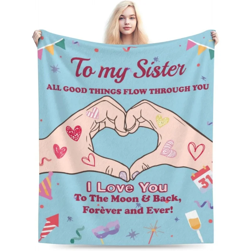 

Sisters Gift Blanket sisters Birthday Best Friend Female Gift 60x 50 inches