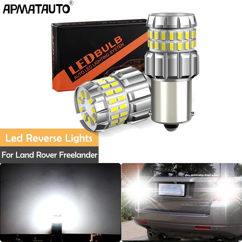 

2 шт., светодиодные лампы заднего хода 60smd P21W BA15S 1156 Canbus для Land Rover Freelander 2002 2003 2004 2005