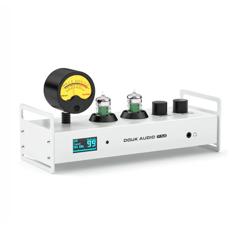 Nobsound P1PLUS HiFi Bluetooth Receiver Vacuum Tube Preamp USB DAC DSD256 VU Meter Headphone Amp LDAC