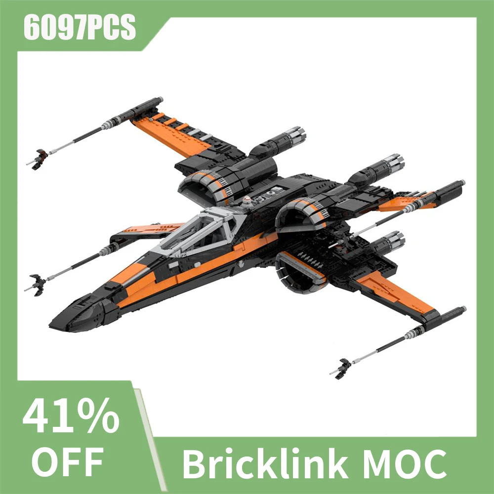 NEW 6097PCS Famous Star Movie Rebel fleet T-70 Space Fighter model DIY creative ideas Child Toy Birthday Gift blocks MOC-75102