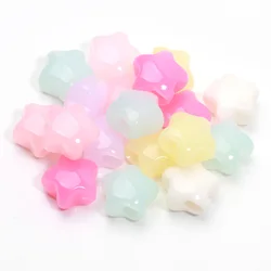 20pcs 14mm Colors Star Acrylic Beads Pentagram Loose Spacer Beads For Jewelry Making DIY Bracelet Necklace Earrings Accessories
