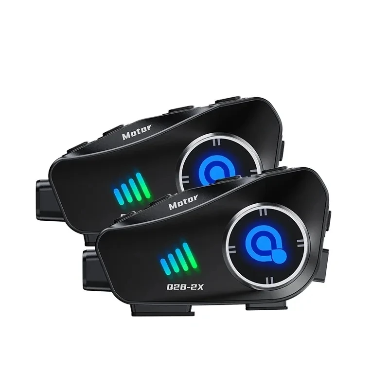Hot sell Q28-2X Motorcycle Helmet 1080P Hd Ultra-Wide-Angle Lens BT Intercom 2-Person Intercom 1000 Meters
