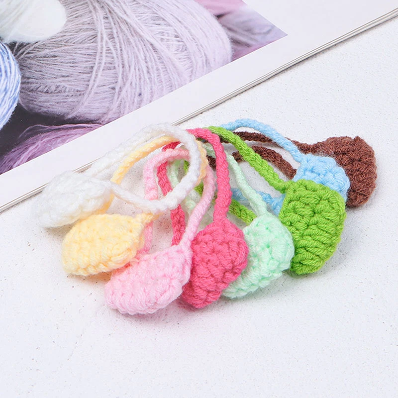 DIY Doll Plush Knitted Shoulder Bag Crossbody Bag Doll Mini Dress Up Accessories Dollhouse Decor Kid Pretend Play Toys