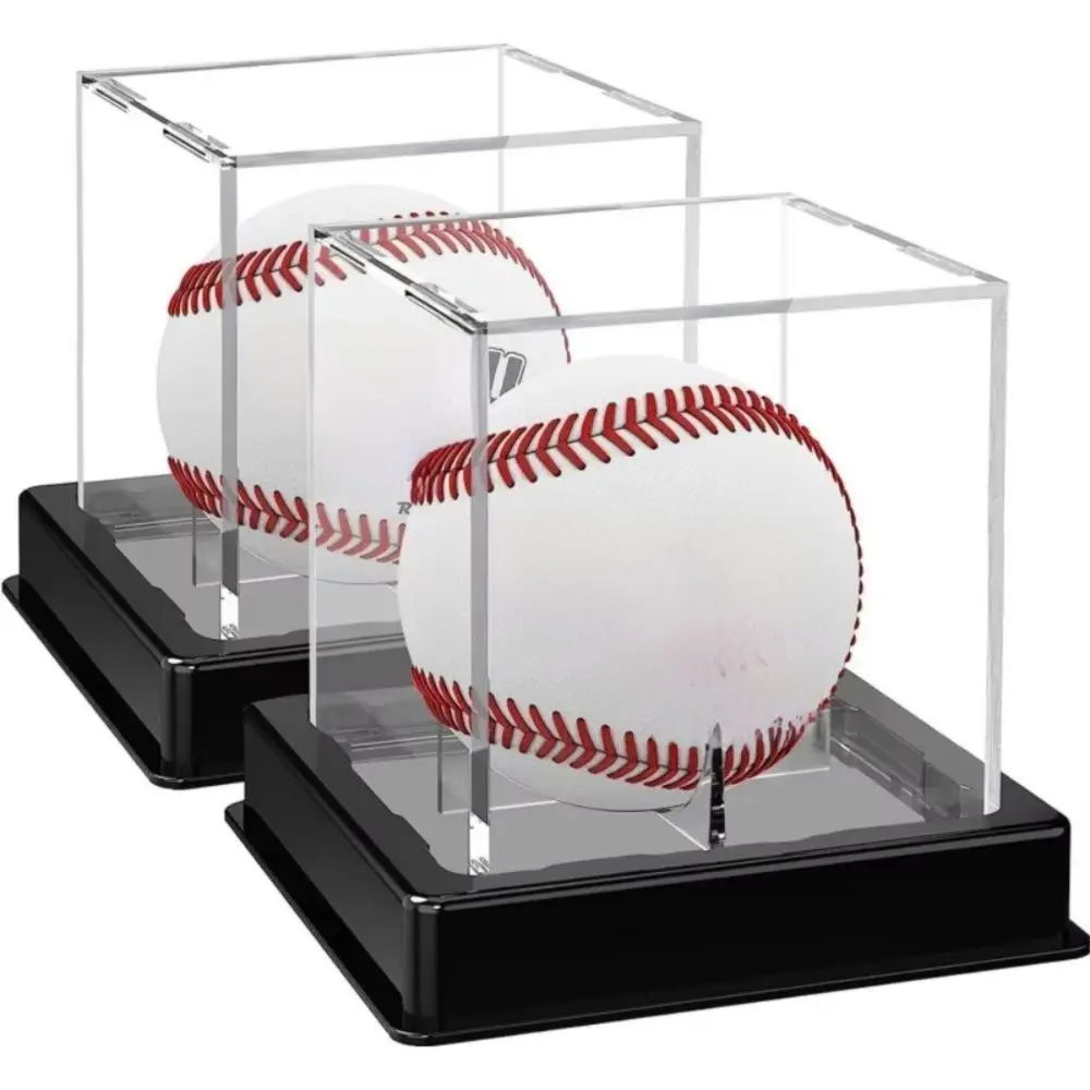 Acrylic Baseball Box Dustproof UV Protection Baseball Display Case Holder Box Transpatent Storage Box Baseball Golf Tennis