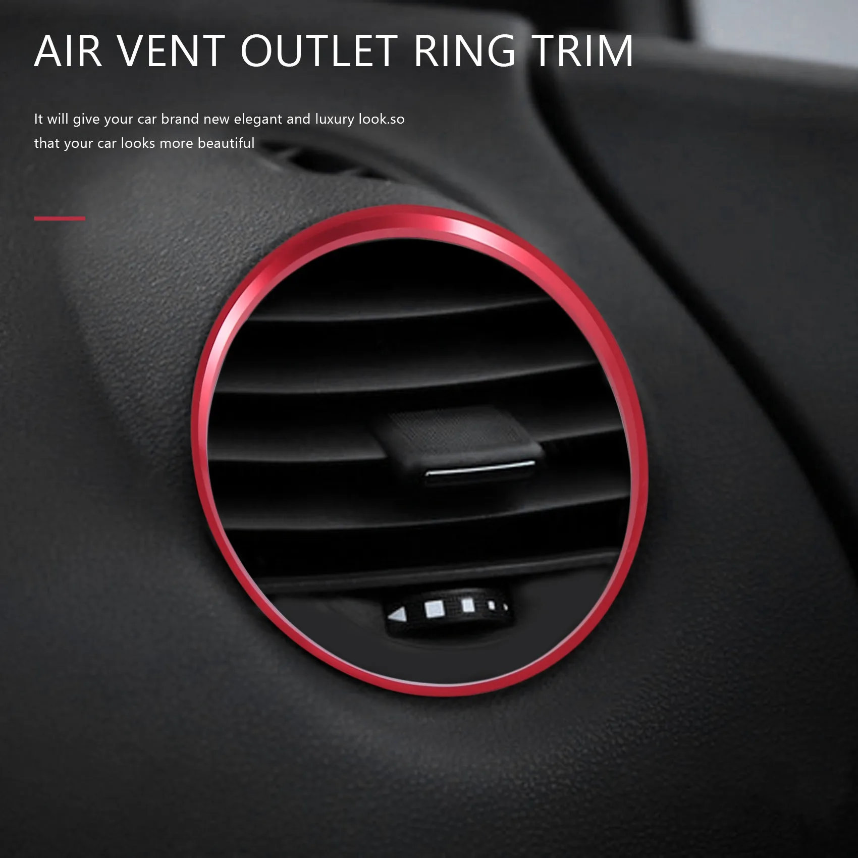 5PCS Car Air Condition Air Vent Outlet Ring Trim Decoration for Mercedes Benz AMG A B Class CLA GLA