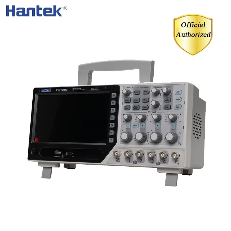 Hantek DSO4204C Digital 200MHz 4 channel Osciloscopio Portable PC USB LCD Osciloscopio Automotive +EXT+DVM+Auto Range Function