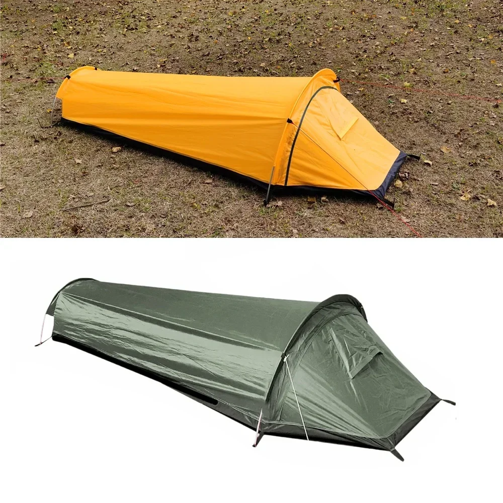 

Waterproof 210D Oxford Cloth Portable Ultralight Backpack Tent Outdoor Camping Sleeping Bag Tent Beach Single Person Bivvy Tents