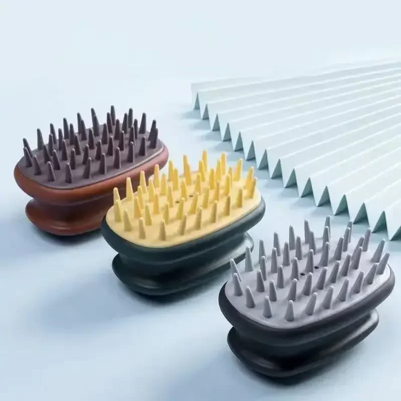 Silicone Shampoo Scalp Hair Massager Head Body Scalp Massage Brush Comb Hair Washing Comb Shower Brush Bath Spa Massage Brush