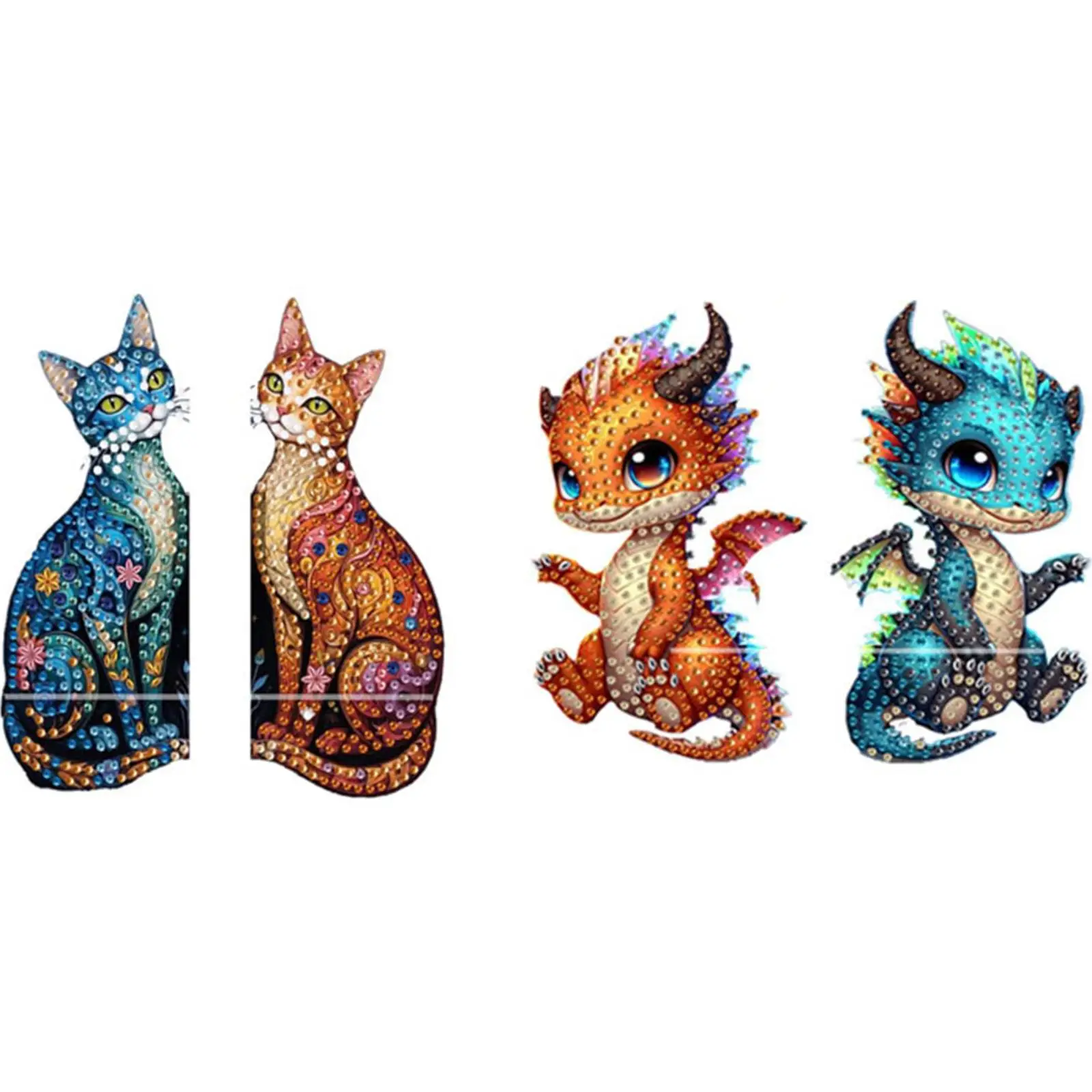 

2 шт. 2D плоский DIY алмазный художественный кулон DIY домашний декор подвесной декор (котенок)