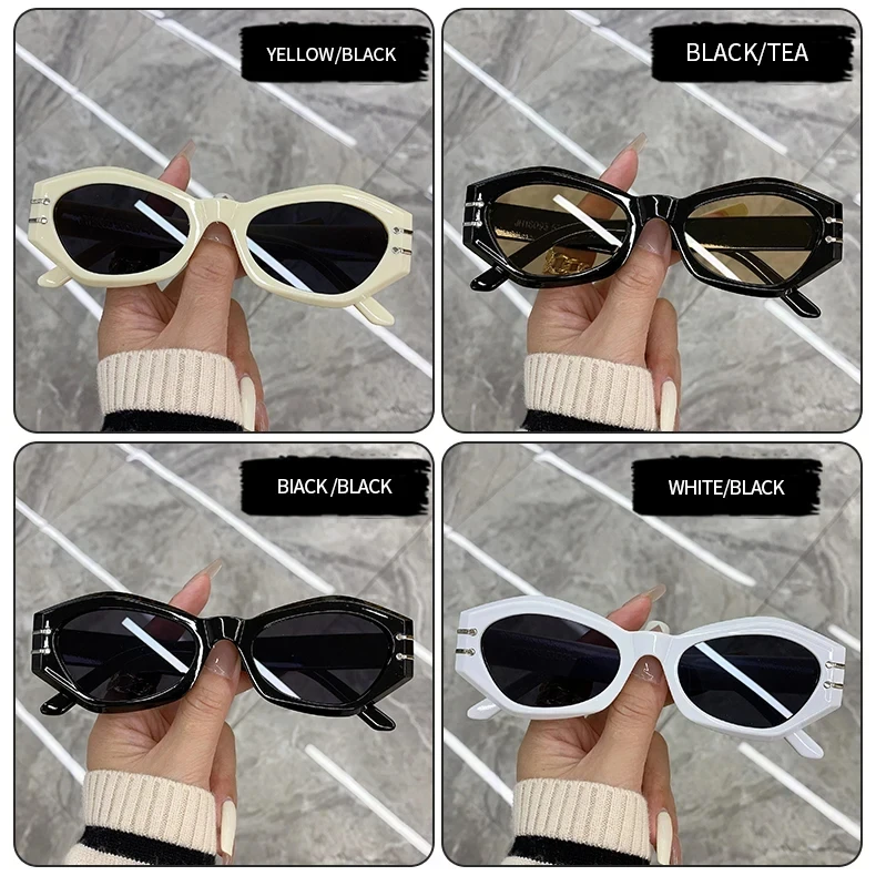 Cateye Vintage Sonnenbrille Für Frauen Retro Mode Cat Eye Sonnenbrille Anti-Uv Reise Angeln Brillen Oculos De Sol UV400 – Detail 8