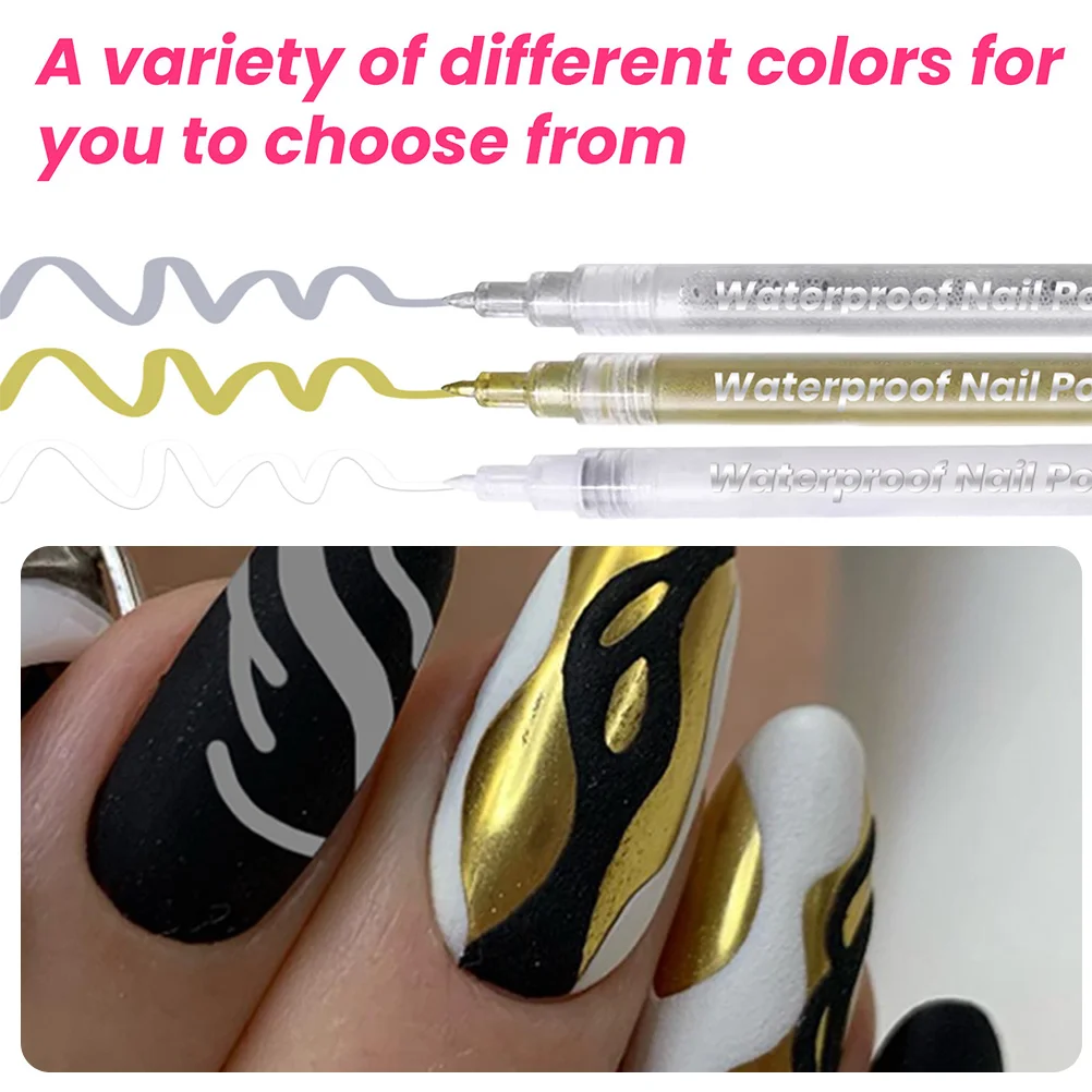 

8pcs Nail Art Pen Lightweight Smooth Application DIY Manicure Tools Plastic Pens Gel Polish Flower Drawing Accessories Nail Art