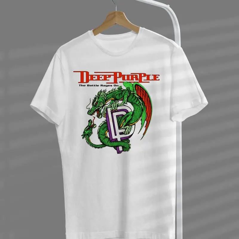 

Deep Purple The Battle Ranges On T-shirt White Tee All Sizes S-4XL PP545