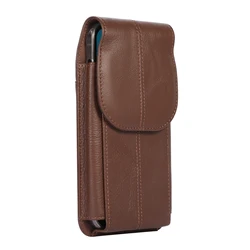 Genuine Leather Belt Clip Phone Case Men Waist Bag Holder For Google Pixel 9 8 7 6 Pro 8A 7A,Sony Xperia 1 5 10 V Holster Pouch