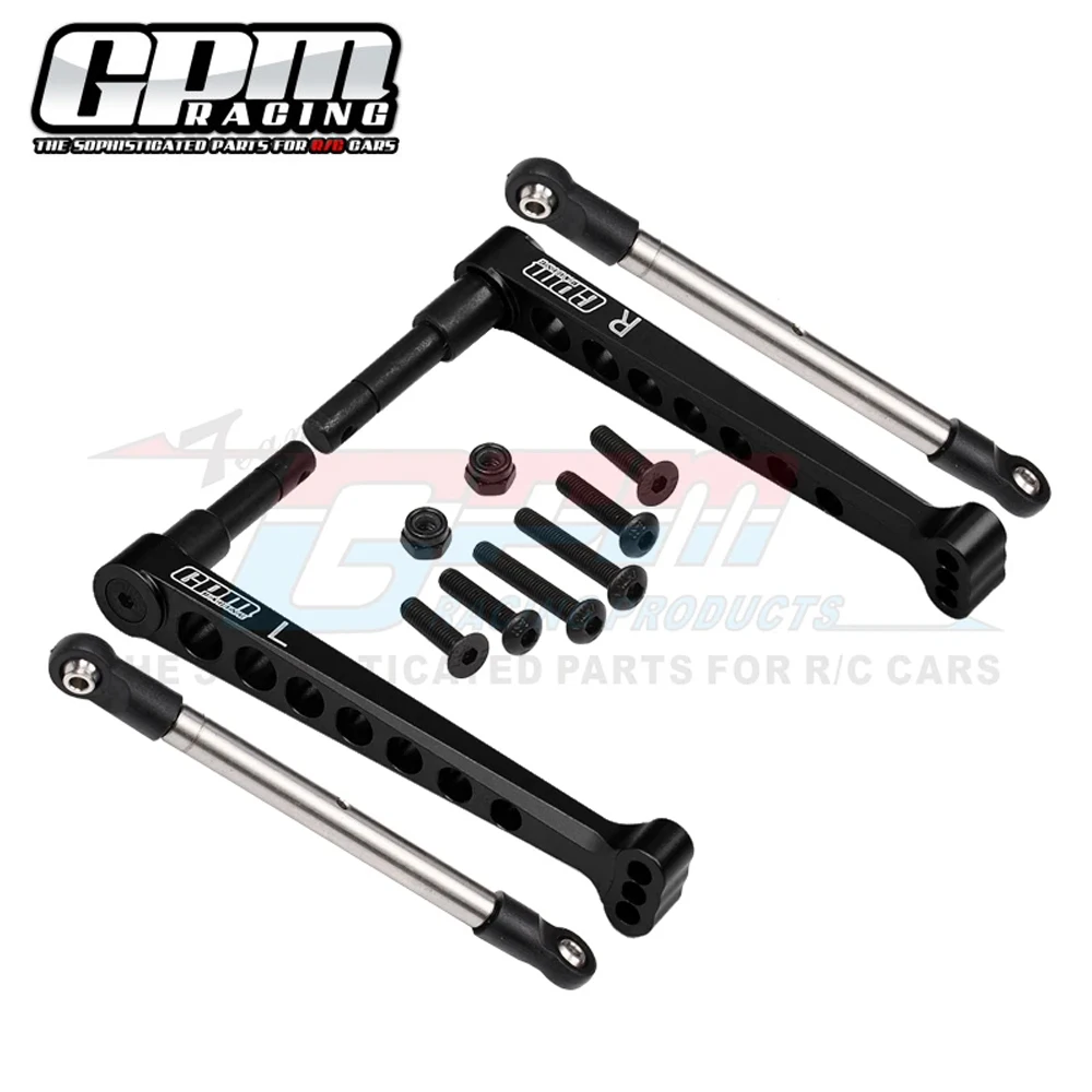 GPM for LOSI 1/10 Lasernut Tenacity U4 4WD Rock Racer RC Cars Upgrade Parts Metal Aluminum Rear Anti-roll Sway Bar Set LOS234038