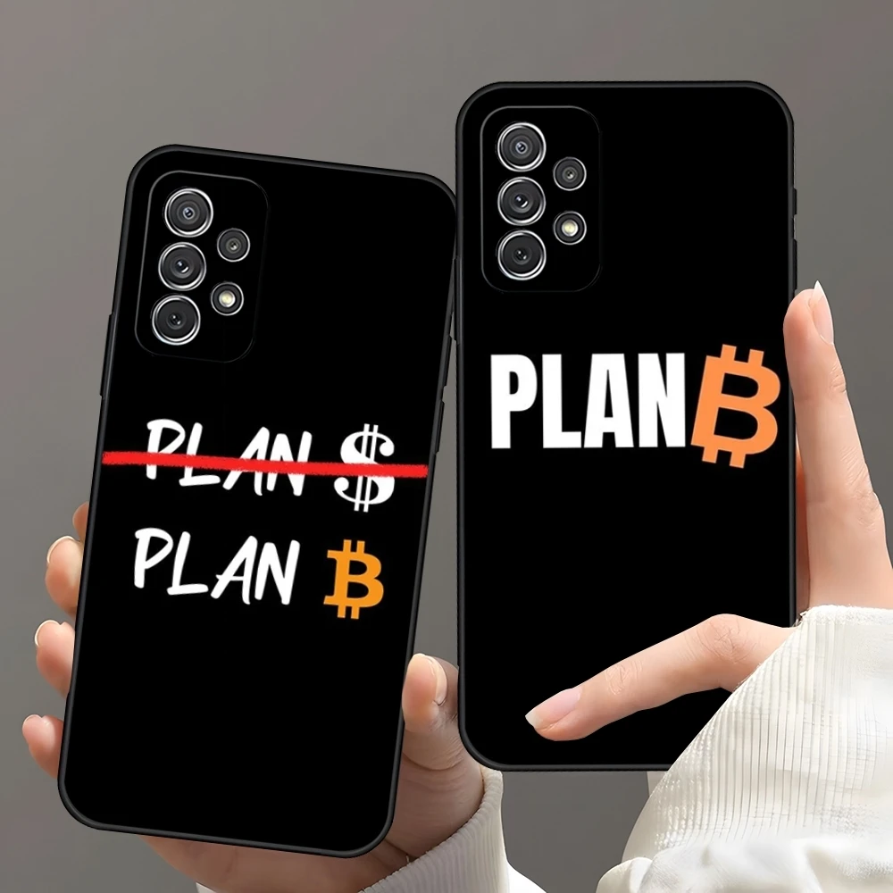 Bitcoin Plan B Phone Case for Samsung Galaxy S24 S20 S21 S23 S22 Ultra Fe Plus M54 A34 A54 A24 A52 A53 Coque