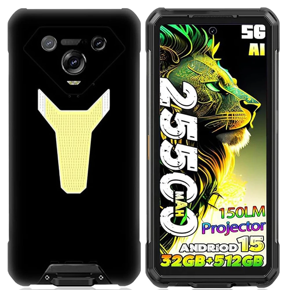 غطاء زجاجي + سيليكون 2 في 1 لهاتف Ulefone Armor 34 Pro 34Pro 6.95 بوصة واقي شاشة من الزجاج المقسى لهاتف Ulefone Armor 34 #4