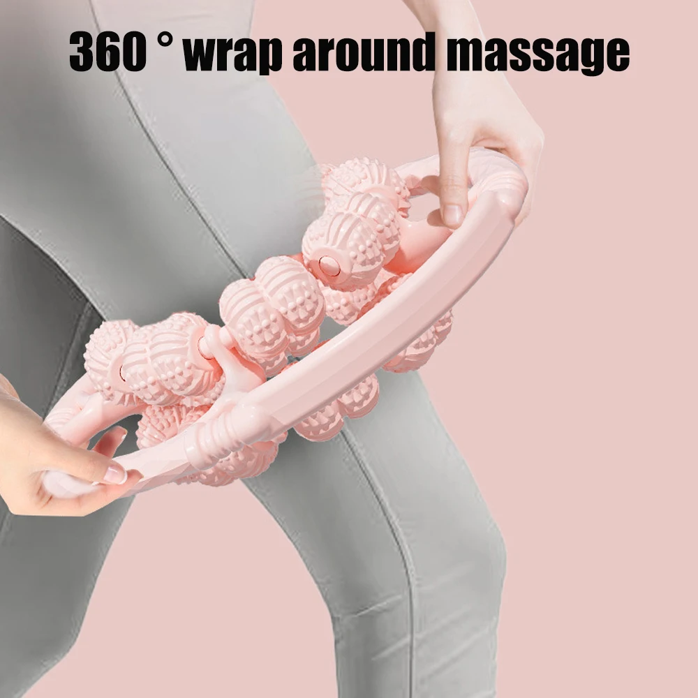 1pc Massage Roller Relax Roller 32 Wheels, Cellulite Roller Muscle Relaxer Circular Leg Clamps Leg Massage for Tennis Elbow Legs