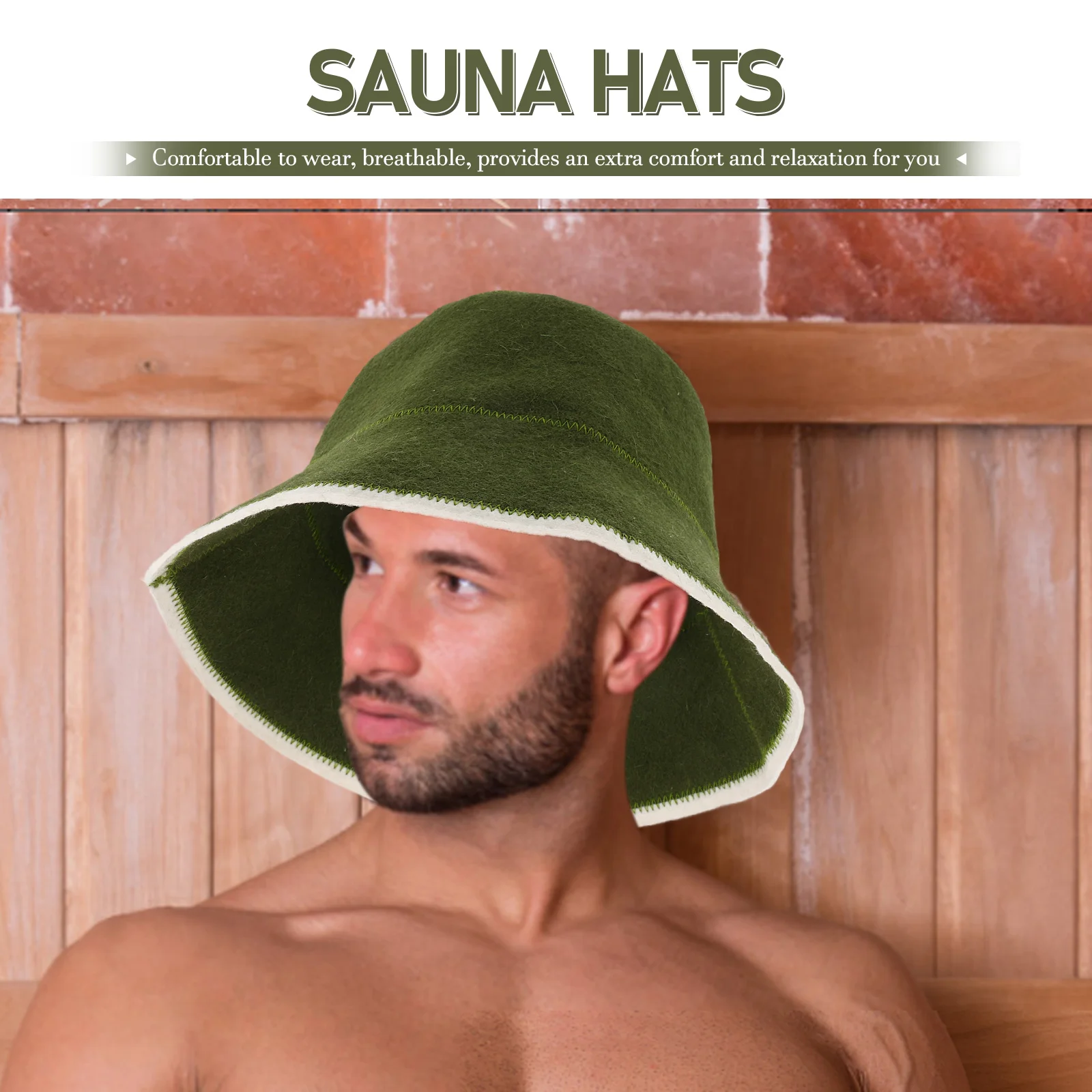 

Wool Sauna Bathing Cap for Women Men Bath Hat Shower Accessories Household Bath Hat Red Color Portable Lightweight Sauna Room
