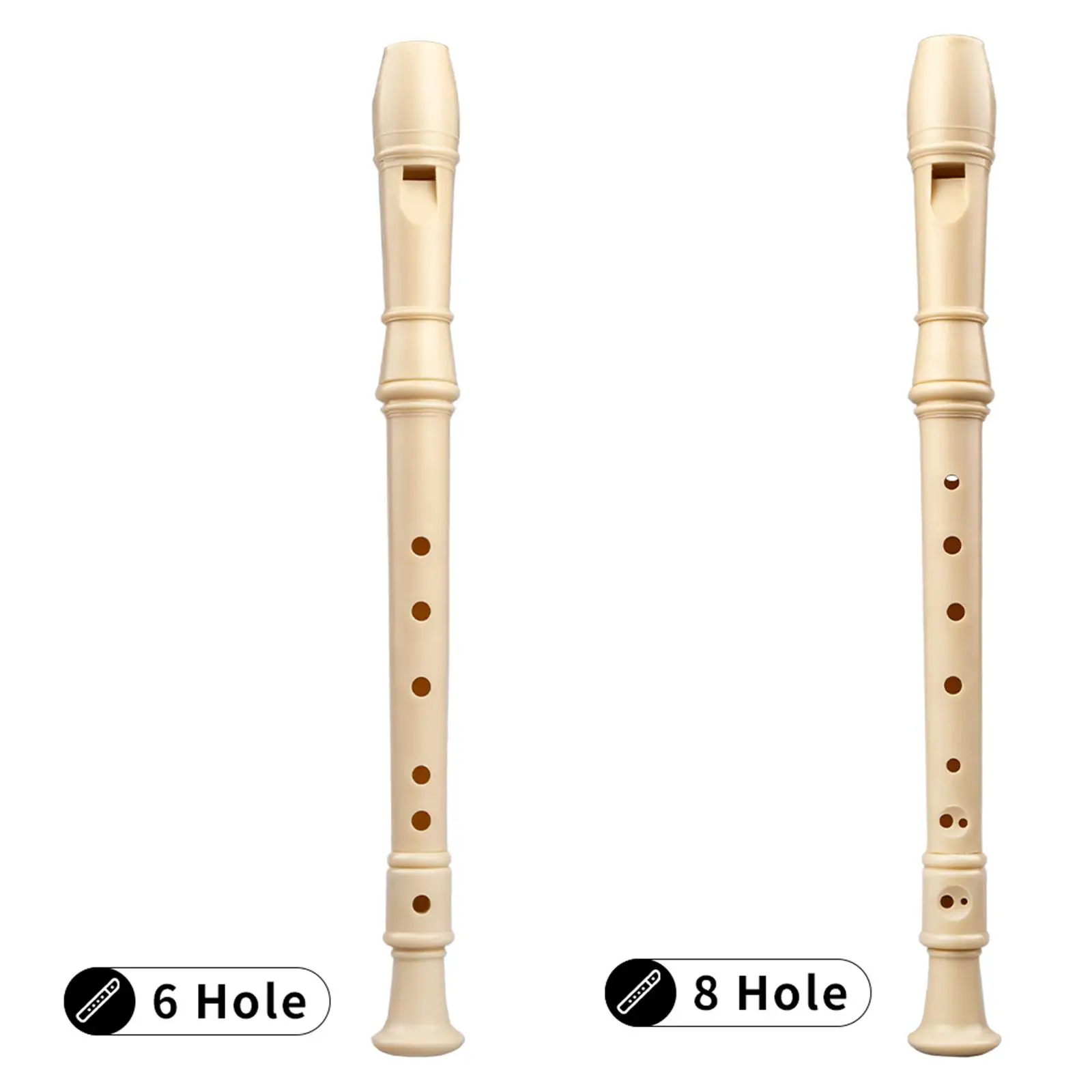 Plastic Soprano Recorder C Key Long Flute Instrument for Beginners School