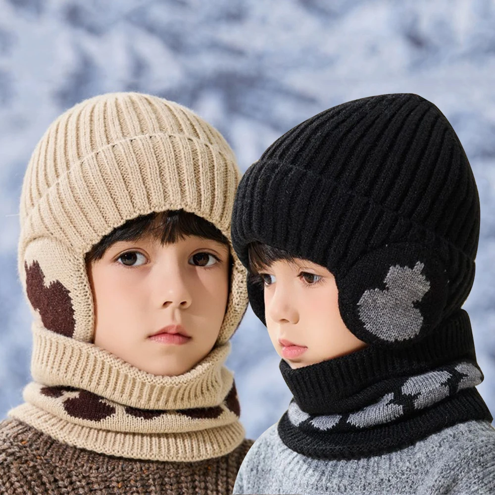 Детские зимние вязаные шапки