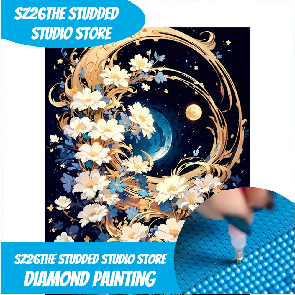 

Sz26Сшиванная алмазная вышивка 5d ромашка цветок мозаика ремесла домашний декор алмазная живопись цветочная новая коллекция Rhinesto