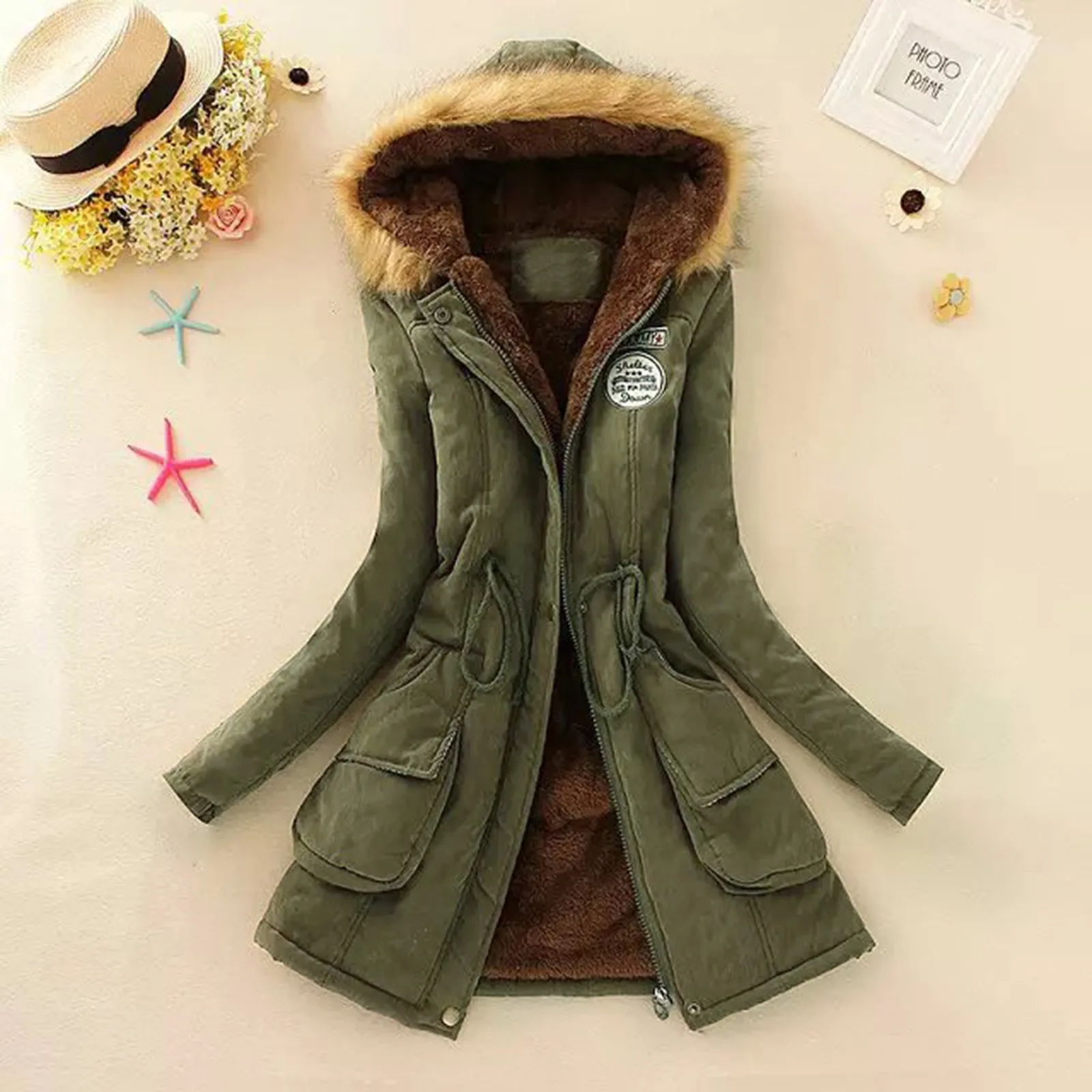 ฤดูใบไม้ร่วงฤดูหนาวParkasผู้หญิง2024หนาHooded Parka Mujerผ้าฝ้ายเบาะCoat 3XL Casual Slim JacketหญิงOutwear