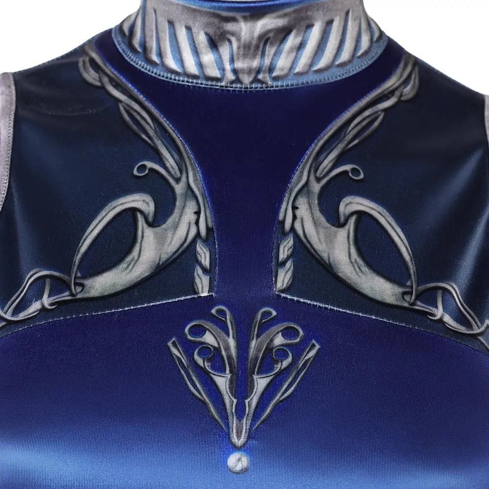 Costume de cosplay Kitana Mortal Kombat 1 du film 2026 – Haut et pantalon pour femme, idéal pour Halloween, carnaval et jeux de rôle
