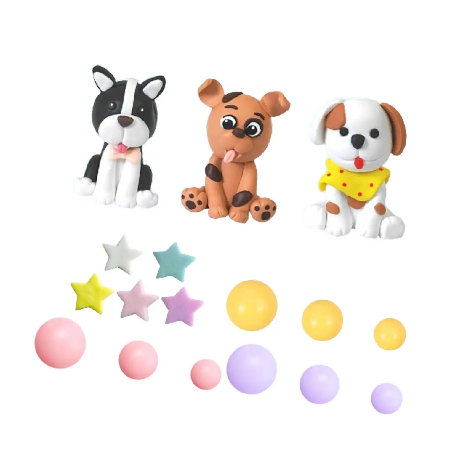 Figuras de adornos para tarta de perro para aniversario, compromiso, tema de perro, cumpleaños