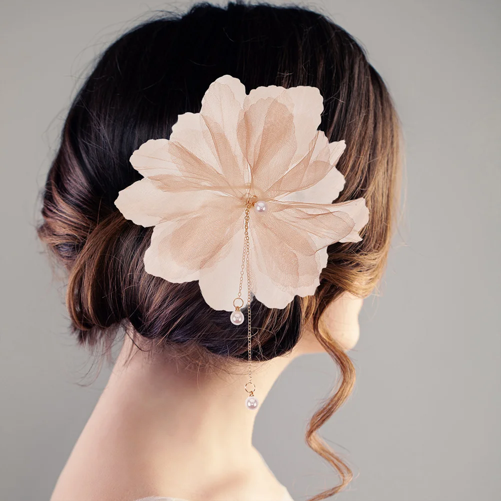 

2 шт., свадебная заколка с цветком, китайская палочка для волос с кисточками, винтажная свадебная прическа, жемчужный декоративный аксессуар для волос, палочки для волос