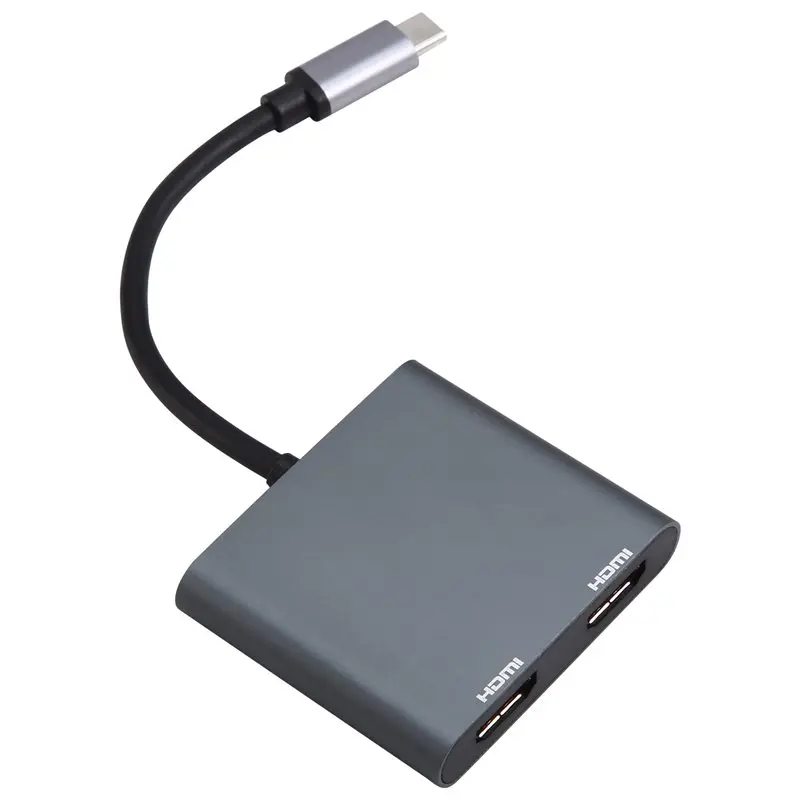 A23F-For Thunderbolt 3 Docking Station Type-C To Dual 4K UHD Display Converter Mirror&Extend Mode MST Hub For Surface Pro7