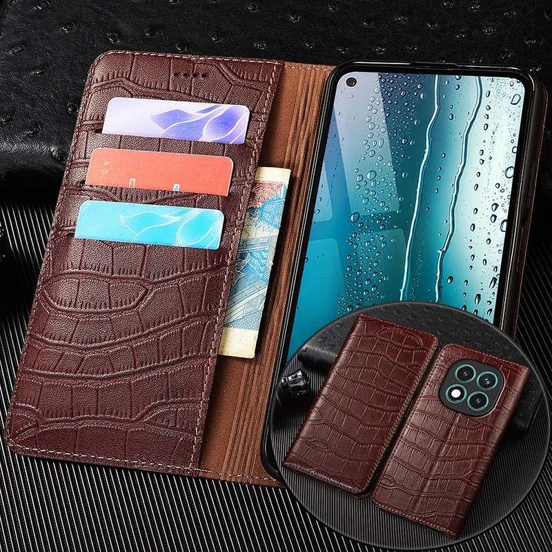 

Чехол-книжка из натуральной кожи с крокодиловым животом для Redmi Turbo 3 4 Pro 15 15C 14C 13 13C 12 10 10C 9 9A 8 8A, чехлы для телефонов