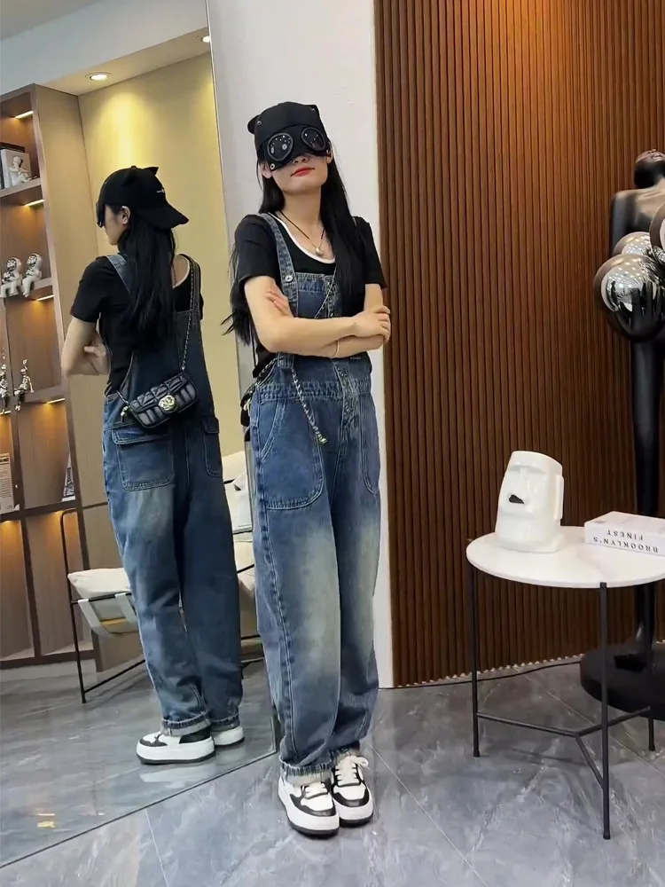 กางเกงยีนส์เอวสูงทรงหลวมขาบานสไตล์วินเทจสำหรับผู้หญิง ดีไซน์ย้อนยุคแฟชั่นฤดูใบไม้ผลิและฤดูร้อน สไตล์ลำลอง
