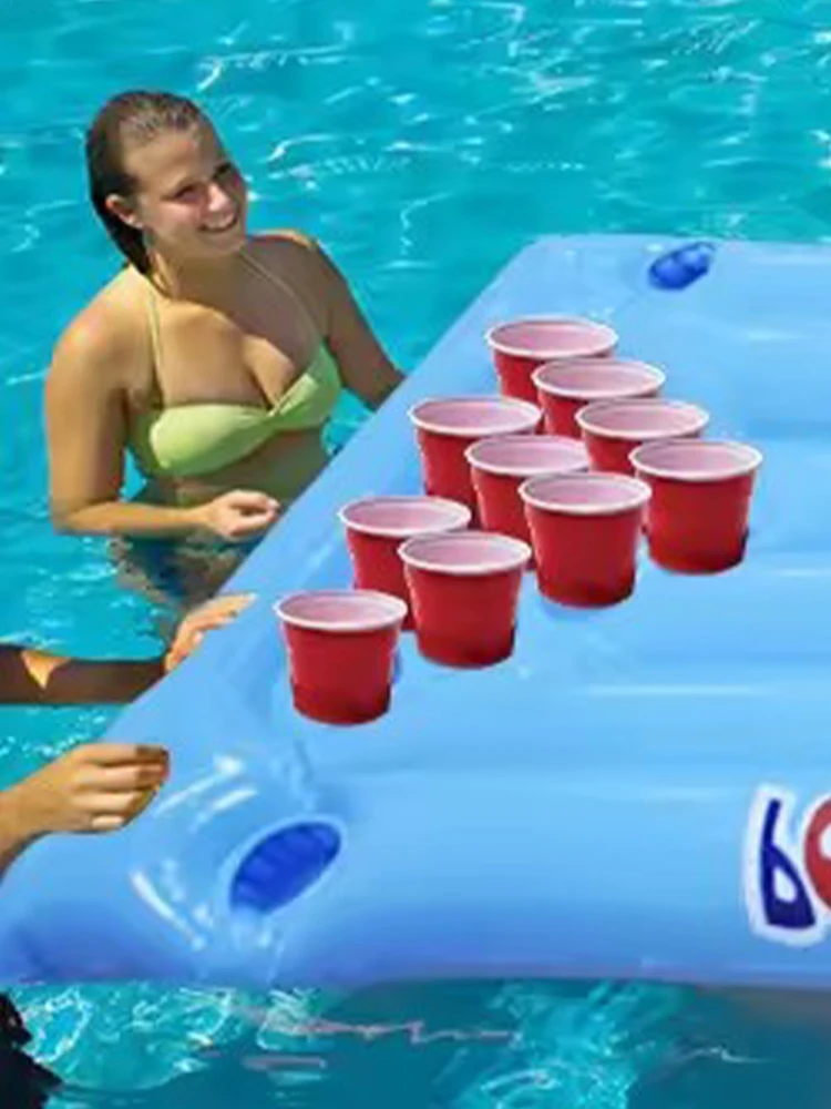 Inflatable Pong Floaty Floating Pong Table Float Inflatable Pool Game Table Float Pool Games for Adults and Family