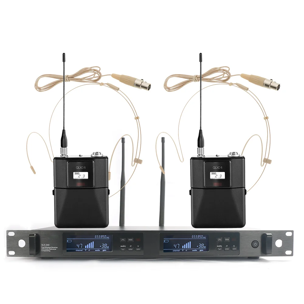 Imagem -06 - Sistema de Microfone sem Fio Digital Microfone para Qlxd24 Beta 58 58 58 Canais Verdadeira Diversidade Condensar Qlxd4 Desempenho de Palco