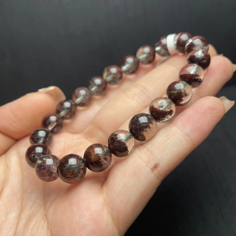 

9MM Natural Red Garden Quartz Bead Bracelet For Women Men Love Gift Crystal Beads Strands Jewelry Gift 1PCS