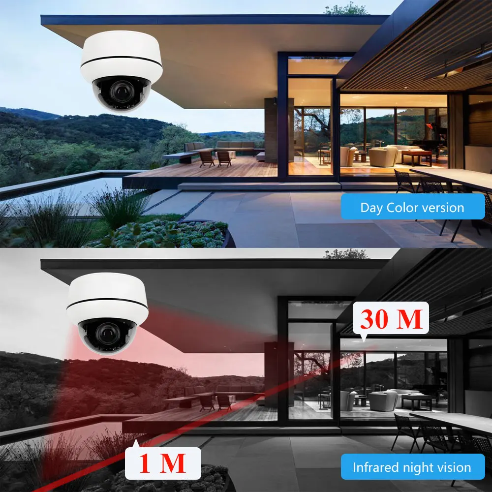 H265 So-ny335 5MP Wireless Security IP Camera Wifi PTZ Dome 5X Auto Zoom Humanoid Tracking Two Way Audio Outdoor With SD Card